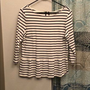 Striped peplum top